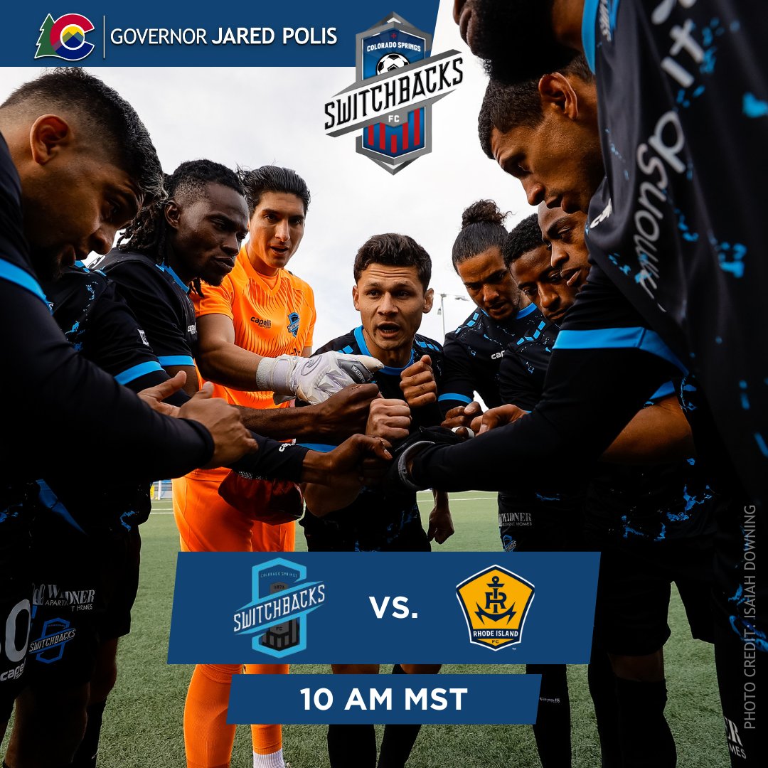 Good luck to our Colorado Springs Switchbacks FC as they go for the USL Championship crown against Rhode Island! Let’s get it <a href="/SwitchbacksFC/">Switchbacks FC</a>! ⚽