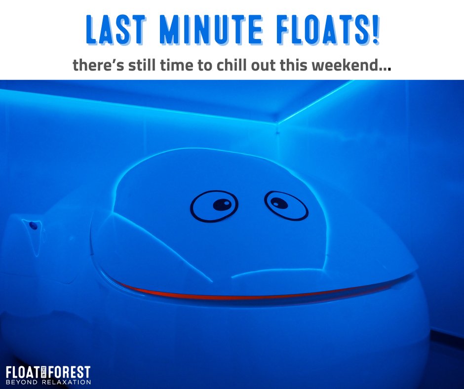 👀 Last minute floats available on Sunday 24th Nov! 👀

It's not too late... you could still be chilling out this weekend.  We'd love to see you for a float. 💙

Book yours now:
floatintheforest.co.uk/book/