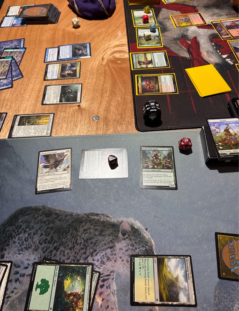 Pensinuf's tweet photo. How we spend our time at cons. Playing MTG. https://t.co/CFTtp8b43v