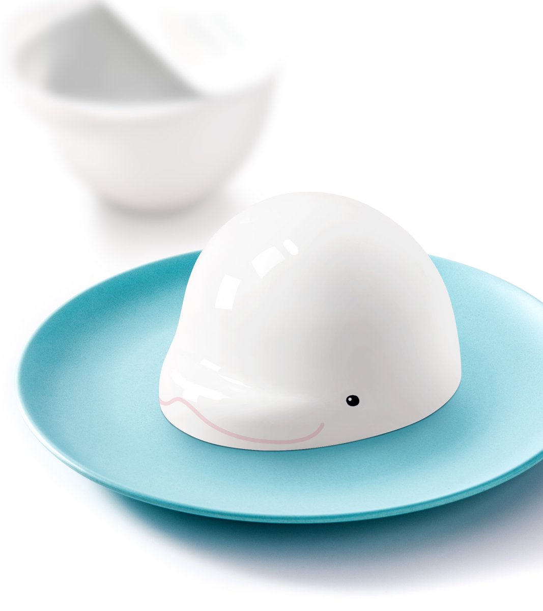 シロイルカのミルクプリン考えました。無性におでこペチペチしたくなり