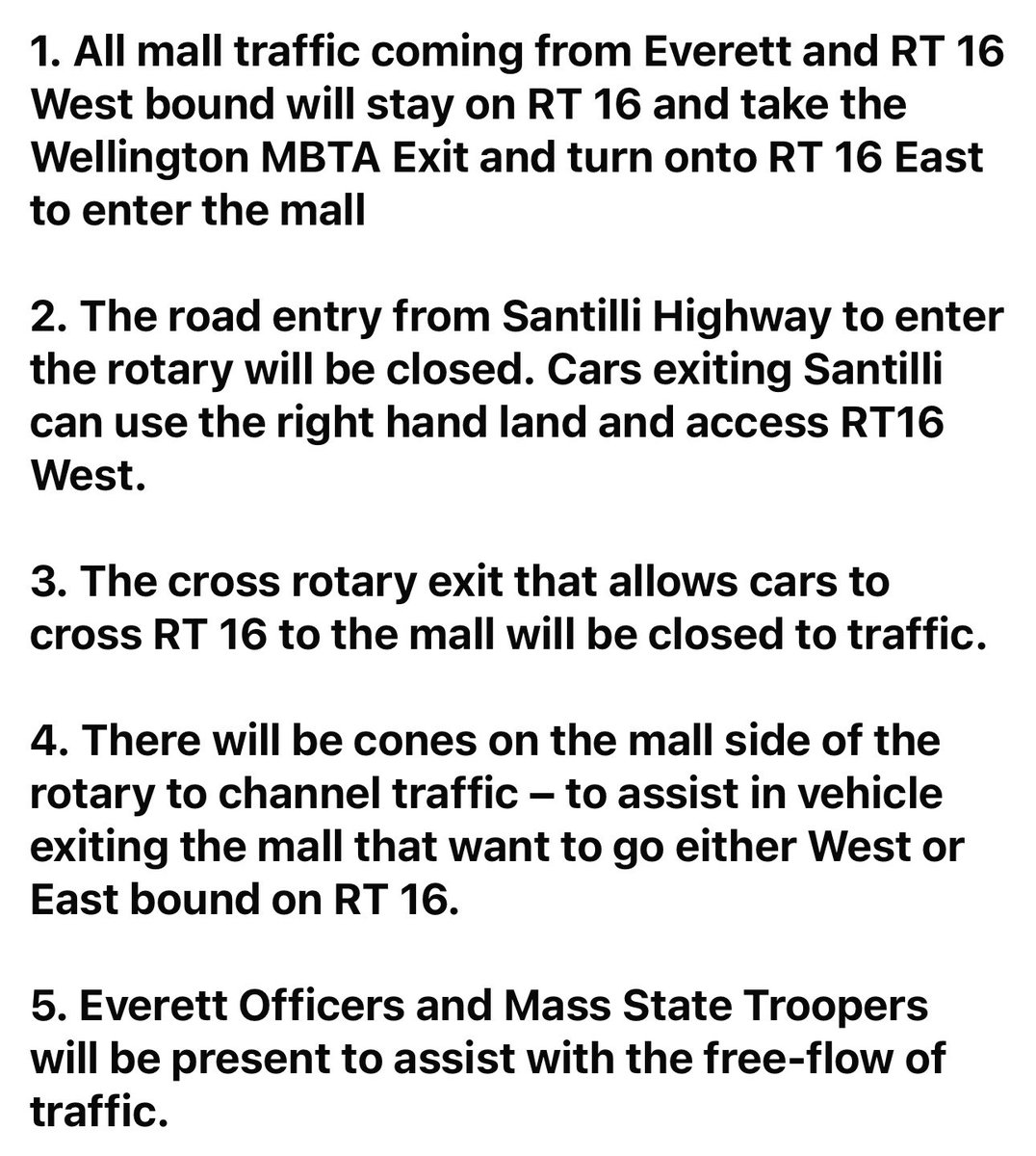 ChelseaScanner's tweet image. ***Everett Police*** 
Road Closures Are Now In Effect At The Gateway Mall To Approximately 1800 Hours 
#EverettMA #GatewayMall 

TRAFFIC MANAGEMENT PLAN – GATEWAY MALL 

The Everett Police Department along with the Massachusetts State Police will establish a traffic management