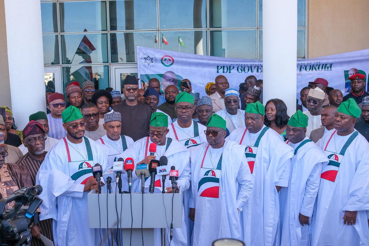 GovernorAUF's tweet photo. At the @OfficialPDPNig Governors’ Forum in Jos, we reaffirmed our commitment to unity, addressing Nigerians' concerns, and alleviating economic hardships. Together, we stand for democracy, fairness, and progress. https://t.co/DJuiDMOtCL