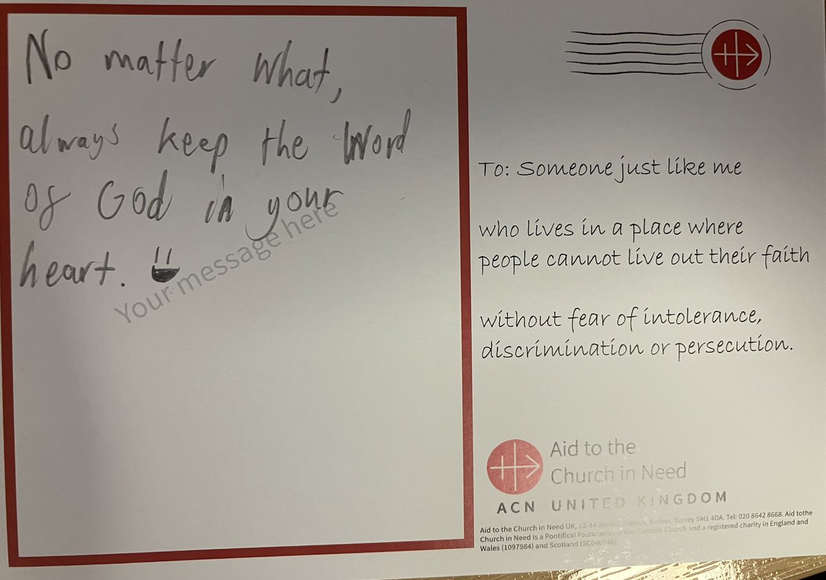 🔴Red Wednesday <a href="/CN_HS/">Cardinal Newman HS</a>  🔴
Pupils sent thoughtful messages of hope &amp; solidarity to those suffering from religious persecution <a href="/ACN_Scotland/">ACN Scotland</a> <a href="/acn_uk/">Aid to the Church in Need UK</a>  2/2