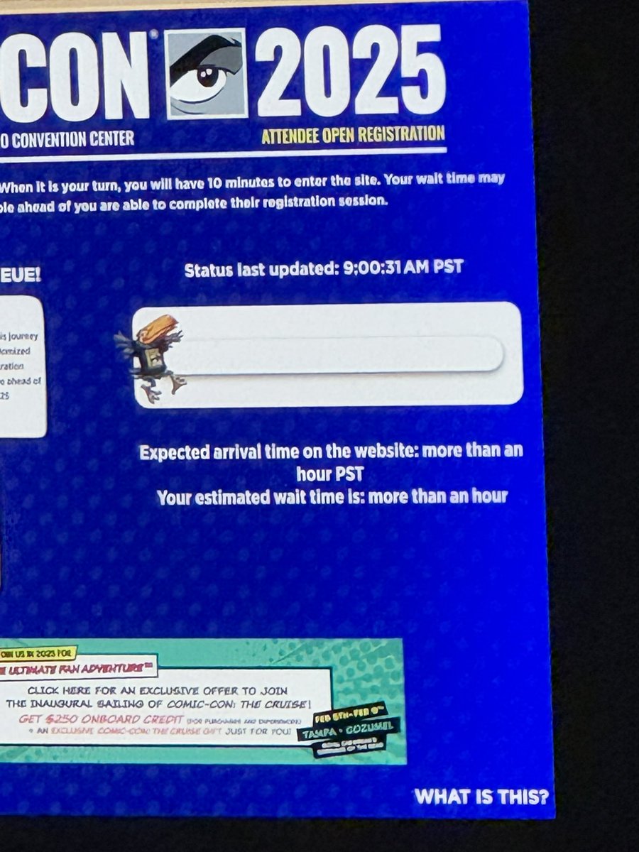 ComicConTips's tweet image. I am way too hung over to be doing this a 3rd time just for preview night… esp w/an hour wait #SDCC #SDCC2025  comic con!!