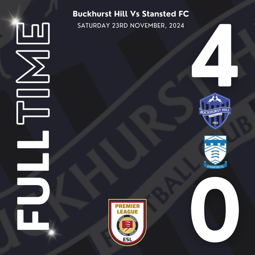 Buckhurst Hill FC (@buckhursthillfc) on Twitter photo 90+4โ FULL TIME
Itโs all over at Myrak Park with The Stags picking up a vital 3๏ธโฃ points and a massive 4-0 win at home ๐ก The Stags comfortably now sit 8th in the <a href="/EssexSenior/">Essex Senior League</a> table ๐ฅ
๐ฆ4-0โ๏ธ | #COYSTAGS 90+4โ FULL TIME
Itโs all over at Myrak Park with The Stags picking up a vital 3๏ธโฃ points and a massive 4-0 win at home ๐ก The Stags comfortably now sit 8th in the <a href="/EssexSenior/">Essex Senior League</a> table ๐ฅ
๐ฆ4-0โ๏ธ | #COYSTAGS