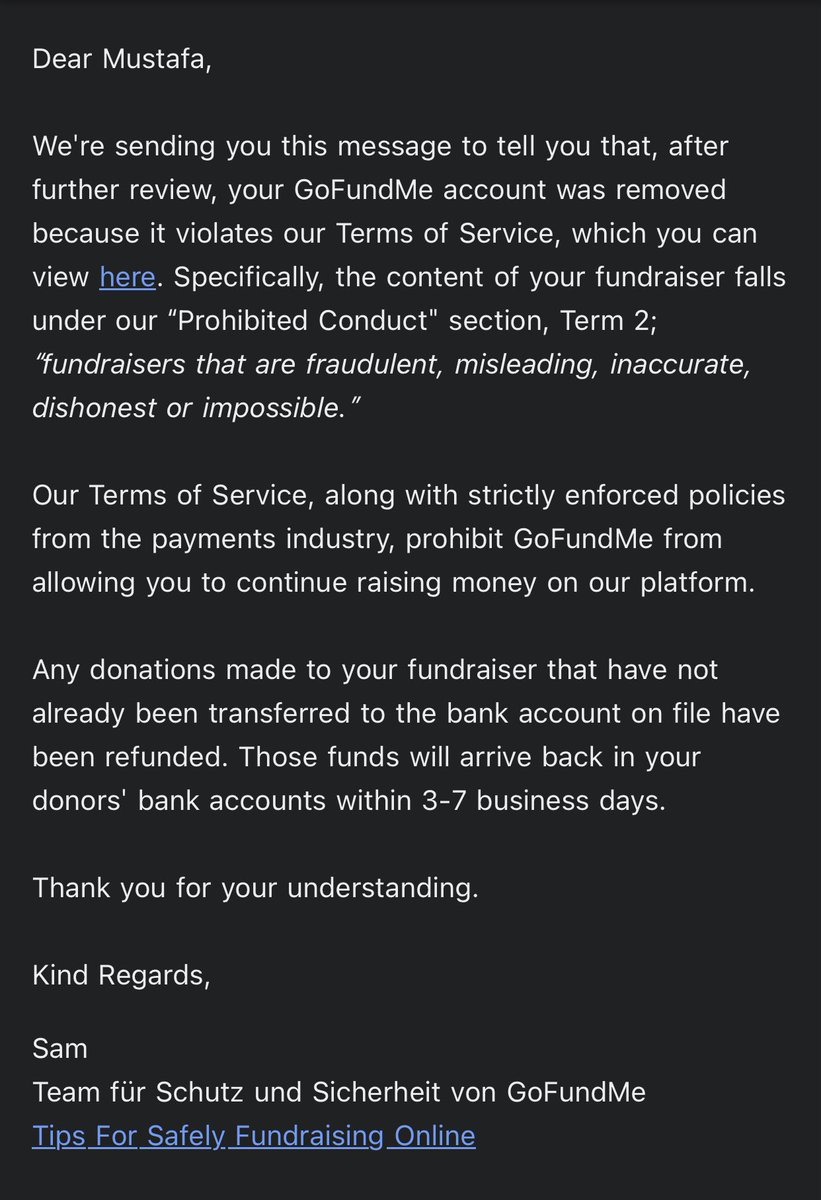 mostafaingazza's tweet photo. PLEASE DON’T SKIP! 🙏🏻
GoFundMe has stolen my money and shut my campaign down, I don’t know what happened!!! 💔💔💔

we managed to raise more than this amount and now I’m no longer capable of getting the money and it’s back to donors! 

GFM: https://t.co/ZdRqysGWQo https://t.co/uhflZDpQoQ