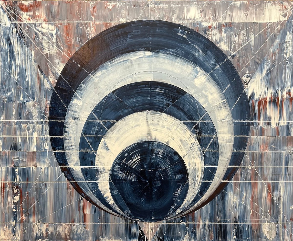 jeffhansen2's tweet photo. I didn't have much time this year to focus on making art, but this painting was alot of fun to make and turned out pretty well I think.
Non-Zero-Sum Counterweight with linework
Acrylic on Canvas, 48 x 60  - June 2024 https://t.co/yEwwQhyTz0