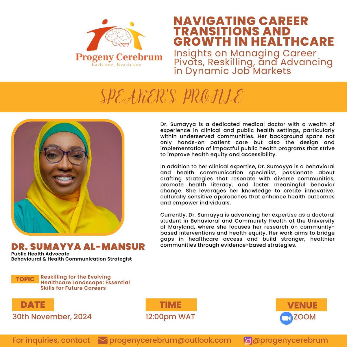 4TH ANNUAL PROGENY CEREBRUM CONVENTION

Are you ready to redefine your career journey? Join us for a transformative experience at this year’s convention.

THEME: Navigating Career Transitions and Growth
Insights on Managing Career Pivots, Reskilling, and Advancing in Dynamic Job