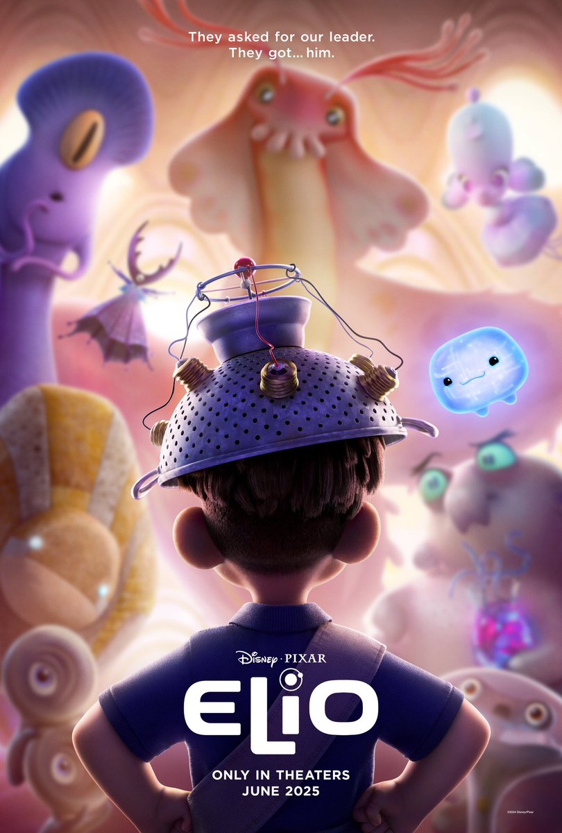 FilmNewsNos's tweet photo. 🎬 Here’s the NEW POSTER for @Disney @Pixar animated movie, #Elio! Starring #YonasKibreab @jameelajamil #BradGarrett #ZoeSaldana #RemyEdgerly #ShirleyHenderson 

In theaters June 13, 2025

#DomeeShi @MaddieShara #AdrianMolina #Disney #Pixar https://t.co/UttpDaSUCp