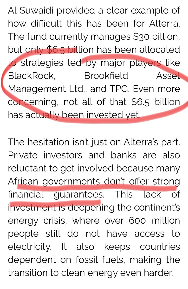 When financiers say 'Africa isn't ready' what they mean is there isn't enough public subsidy for their private energy projects.
And look who's getting the subsidies anyways