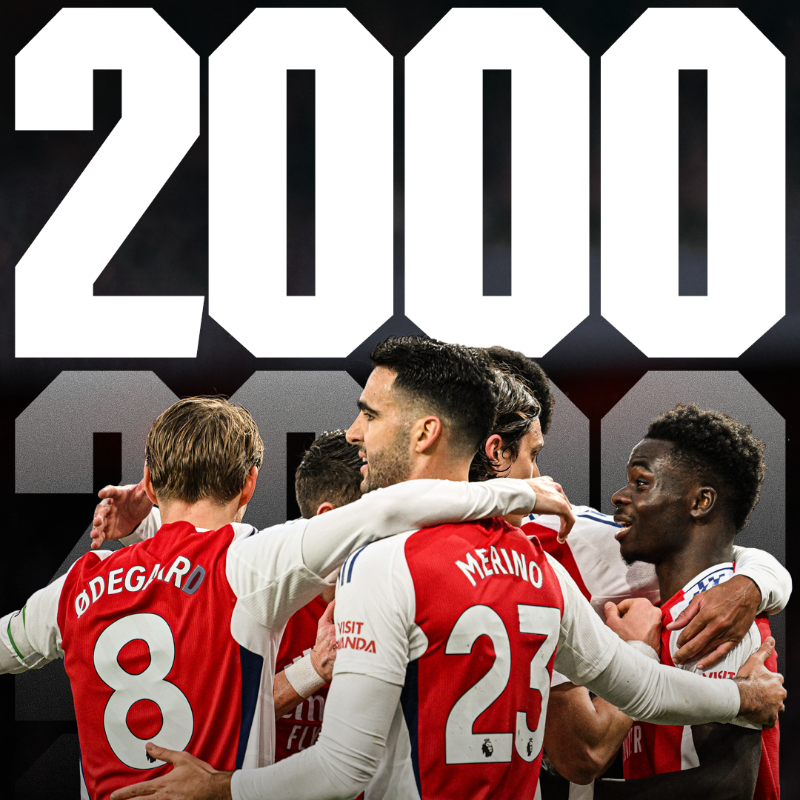 Arsenal's tweet photo. Achievement unlocked: 2,000 top-flight wins ✅