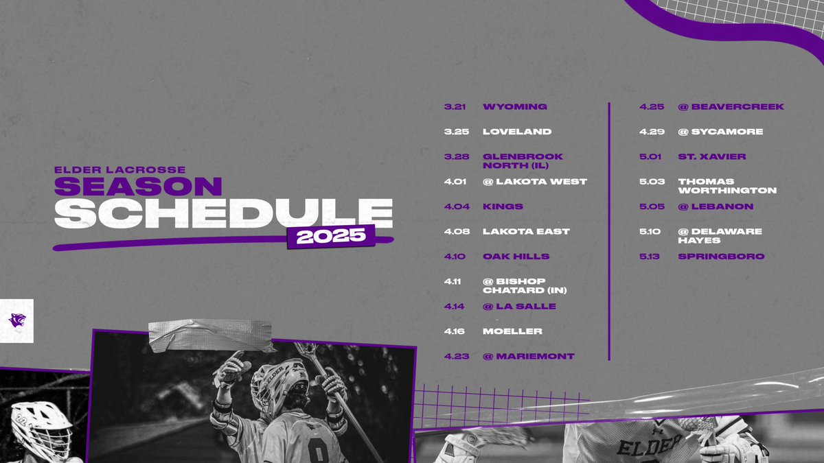 elder_lacrosse's tweet photo. 🚨🚨2025 SCHEDULE RELEASE🚨🚨 #Altiora https://t.co/UUzFru6lup