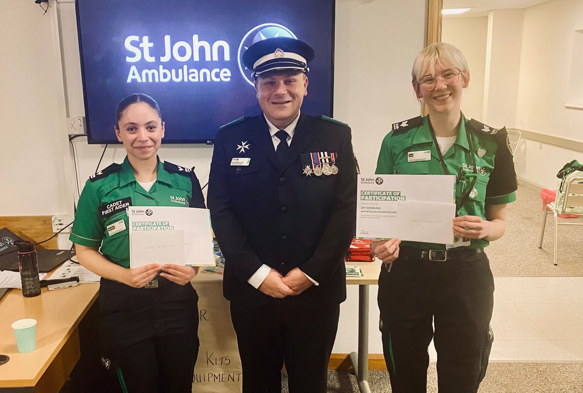 Congratulations to Scarlett who is this years <a href="/stjohnambulance/">St John Ambulance England</a> Sussex Cadet of the Year and will be the Lord Lieutenants Cadet for East Sussex and Jay who will be the Lord Lieutenants Cadet for West Sussex. It was a hard fought day with very high standards. #cadets #Stjohnpeople