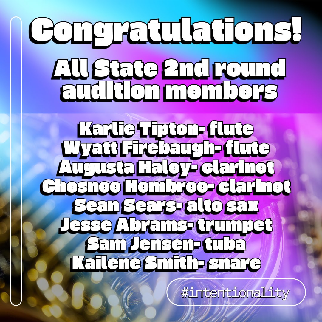 MadSouthernBand's tweet photo. 🦅 Congratulations to these band members who were selected to participate in All State 2nd round auditions! We are so proud of you! 🦅 https://t.co/1cH67rsxxe