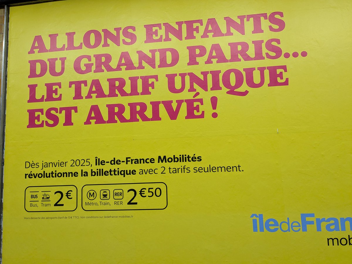 La RATP annonce le "tarif unique" composé de 2 tarifs (même 3 en comptant les aéroports). Donc il n'est pas unique. C'est vraiment dommage d'avoir supprimé les maths au lycée.