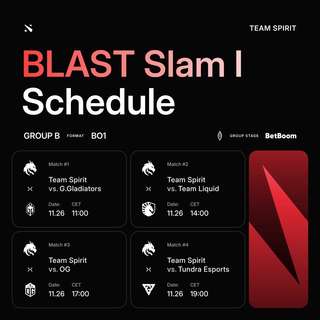 The schedule for the group stage at BLAST Slam I is here 🤩