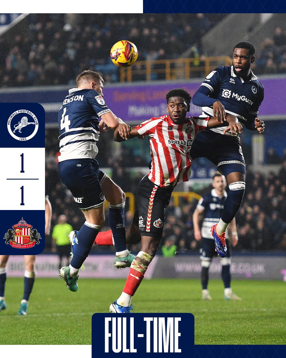 ❌ No quit. 

💪 The boys fight hard to earn a late point.

#Millwall