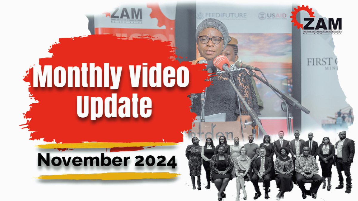 ZambiaMfg's tweet image. Our Monthly Video Update is out!!

In this video, we cover exciting highlights from the past months.

Watch the full video here: youtu.be/_Nns9c90iVc?si…

Don’t forget to like, share, and subscribe for more updates!

#weaddvalue #manufacturing #ZAM