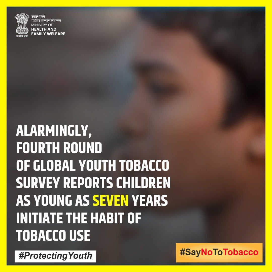 MoHFW_INDIA's tweet image. National surveys (Global Adult Tobacco Survey-2 and Global Youth Tobacco Survey-4) reveal shocking statistics about the tobacco users. Take a look at these worrying findings and join the fight against tobacco
#SayNoToTobacco
#ProtectingYouth