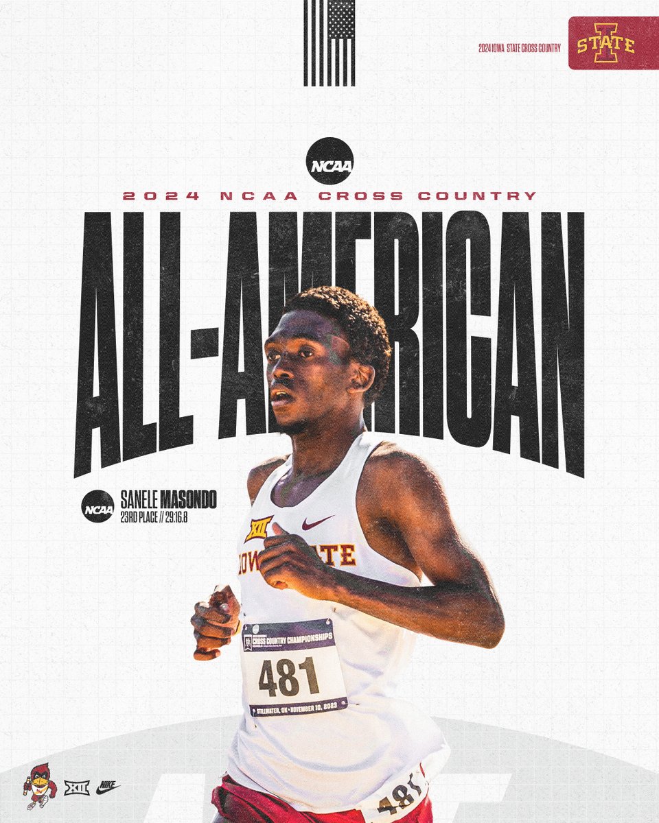 𝑨𝒍𝒍-𝑨𝒎𝒆𝒓𝒊𝒄𝒂 🇺🇸

A two-time All-American, Sanele Masondo finishes 23rd overall at the 2024 national championship!

#Run4ISU