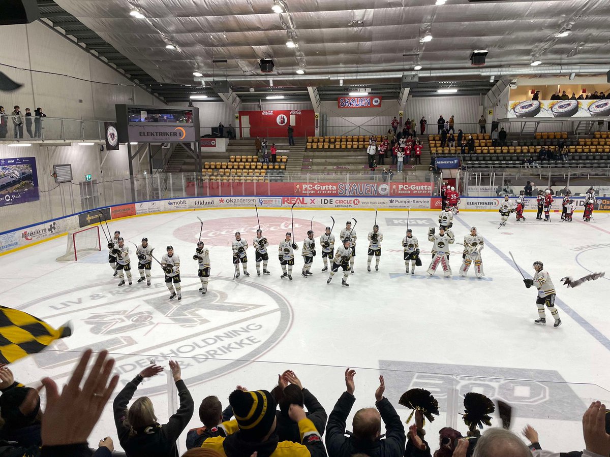 Tusen takk til alle som tok turen til Lørenskog ishall for å støtte oss idag. Det gjorde susen! 💛🖤🔥