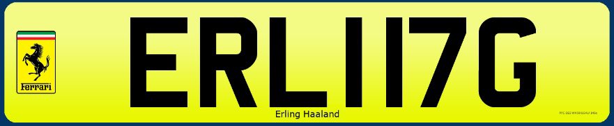 Haaland 
You need the great number plate for your super car
#haaland 
#ManCity