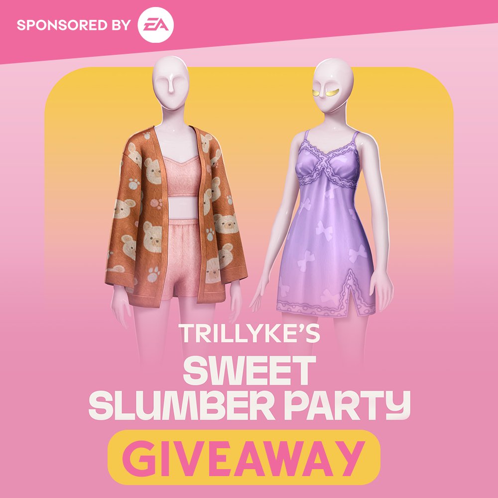 SixamCC's tweet photo. ❤️GIVEAWAY❤️

Hey Simmers! I'm hosting a giveaway of @TheSims Sweet Slumber Party Kit by Trillyke (EA PC/MAC)! 🥳

Follow the instructions below to participate:

✅ Follow me @SixamCC and @trillyke 
👍 Like and RT
⌨️ Comment your favorite emoji

📅 Winner announced 11/30 https://t.co/XVQdrlz4mV