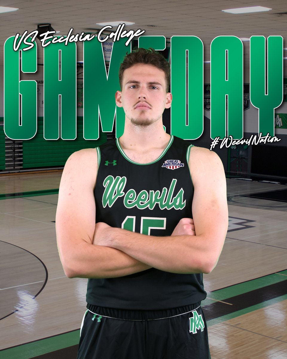 GAME DAY! 🏀

🆚: Ecclesia College 
📺: youtube.com/@WeevilNation
📊: uamsports.com/coverage
🏟️: Steelman Fieldhouse
📍: Monticello, AR
⌚️: 3:00 PM

#WeevilNation