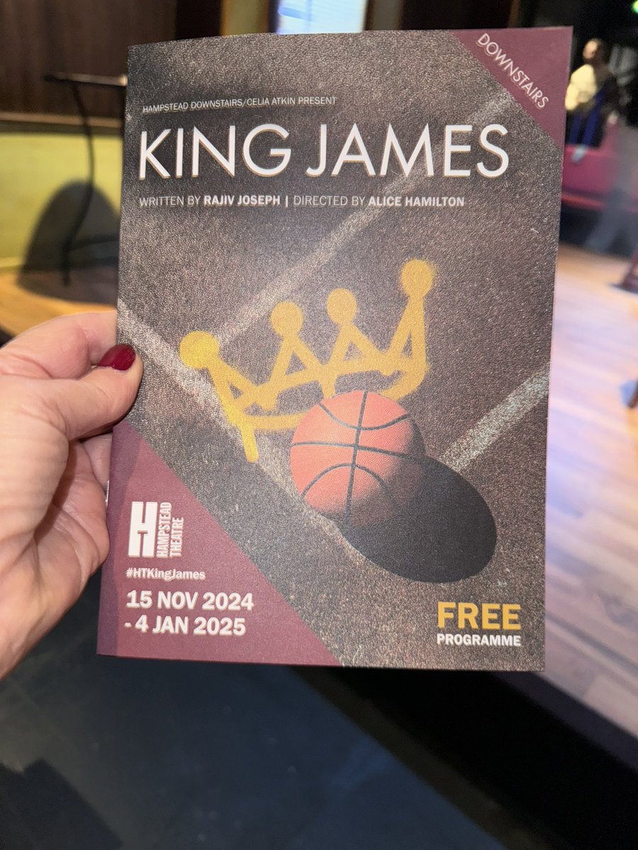 MrsOsmond_'s tweet photo. Demonstrates the power of a sports hero #KingJames to transform the lives of once-strangers into friends The conversation felt real, quick, sometimes random, very funny, micro aggression shown too @Hamps_Theatre Superb & engaging! #EnyiOkoronkwo #SamMitchell - โค๏ธd it! https://t.co/gdBANItijK