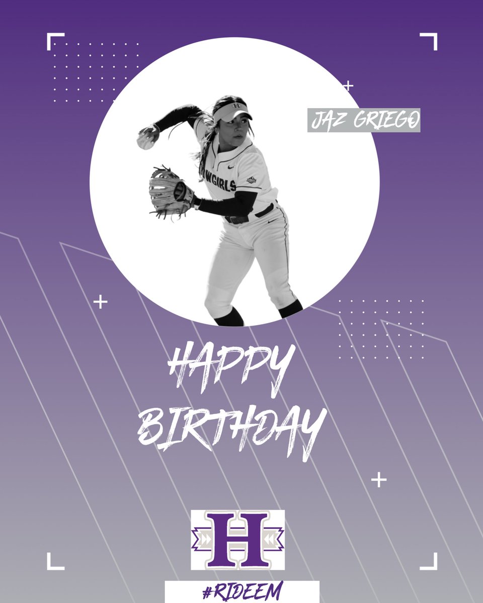 NMHUSoftball's tweet photo. Join us in wishing our sophomore Jazmyn Griego a Happy Birthday!
We hope you have an incredible day💜🤠🥳
#rideem #wearehighlands https://t.co/lY5YK706fG