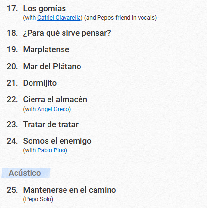 RockAndWorkOK's tweet photo. @CientificosPalo @PopeteAndere #Setlists de @CientificosPalo en el Teatro Flores 22/11
Invitados: Catriel Ciavarella, Angel Grecco y Pablo Pino https://t.co/nBJ6gYyK54