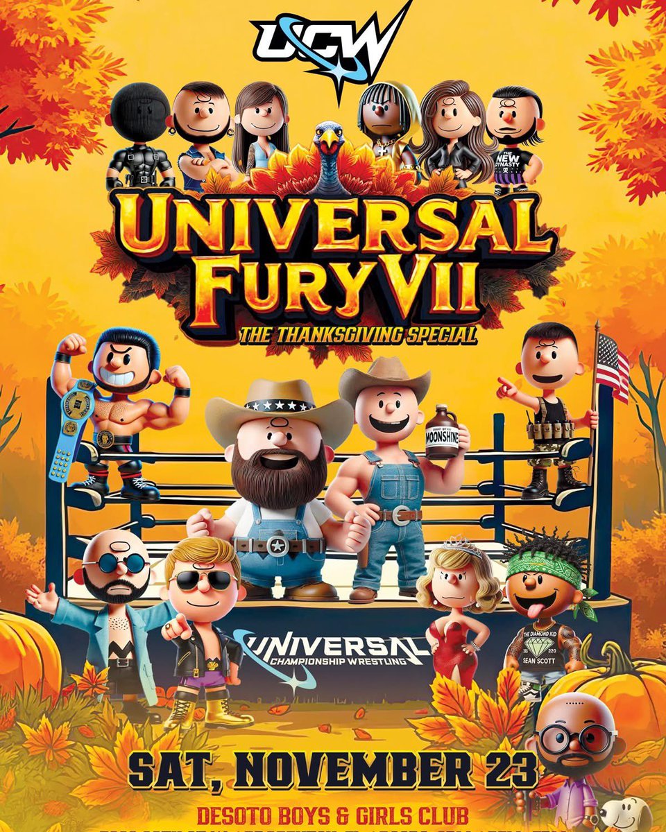 Tonight: <a href="/ucwverse/">Universal Championship Wrestling</a> presents Universal Fury VII, live from the DeSoto Boys &amp; Girls Club in Bradenton, Florida! 
.
🎟️ ucwverse.com/event-tickets
