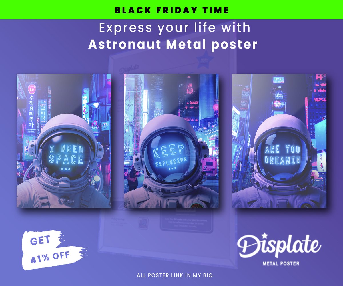 Ridwan3030's tweet photo. Get 41% OFF NOW | Metal poster Ready in
@Displate
Metal poster  BLACK FRIDAY SALE
https://t.co/iFKZNxOxyz 

#woodblock #displate #InteriorDesign #Sittingroom #walldecor #wallhanging #space #summer #cyberpunk #BlackFriday #art #vintage #vintagestyle #artist #gifts #Decoration https://t.co/AGdWwTcDLf