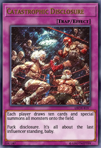 #UFOTWITTER, ARE YOU READY FOR CATASTROPHIC DISCLOSURE??