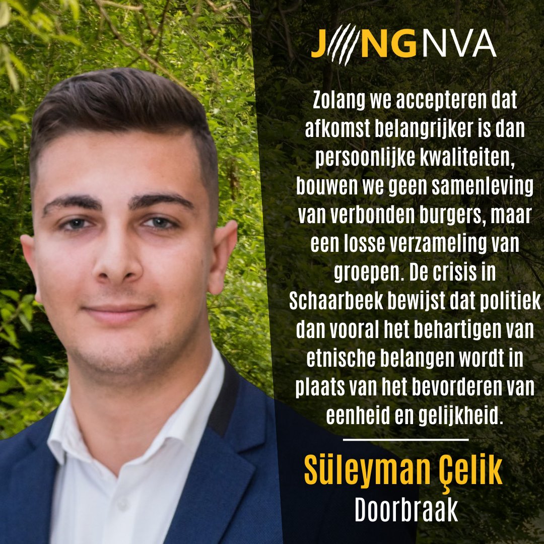 In <a href="/DoorbraakBe/">Doorbraak</a> pleit <a href="/jongnvavub/">Jong N-VA VUB</a> praeses <a href="/CelikSuley/">Süleyman Çelik</a> naar aanleiding van de politieke crisis in Schaarbeek voor een beter integratiebeleid. Politiek moet bedreven worden om het maatschappelijk belang te bevorderen in plaats van enkel etnische belangen te behartigen. ✌️