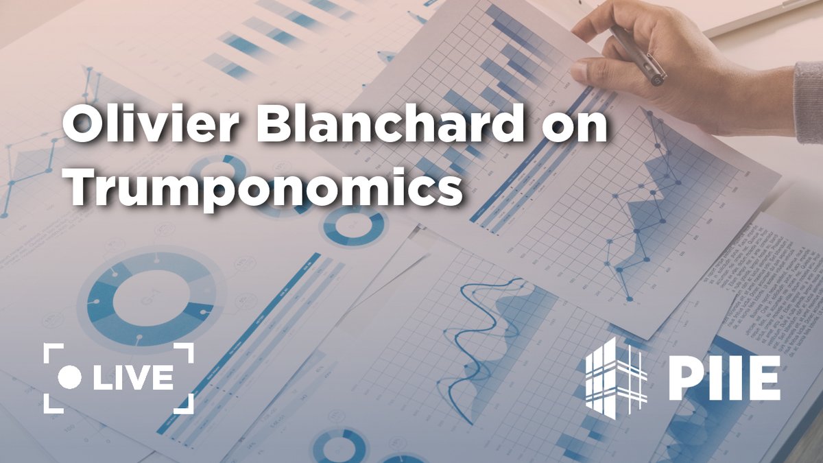 PIIE's tweet photo. ICYMI: @ojblanchard1 joined PIIE Insider LIVE to discuss his thoughts on Trumponomics &amp; how Trump's economic policies may not be a catastrophe...if the Fed does it's job. 
Watch the event: https://t.co/No4eKAUQlv
Read the blog: https://t.co/ajoN38IV1l https://t.co/wLwApR5YXm