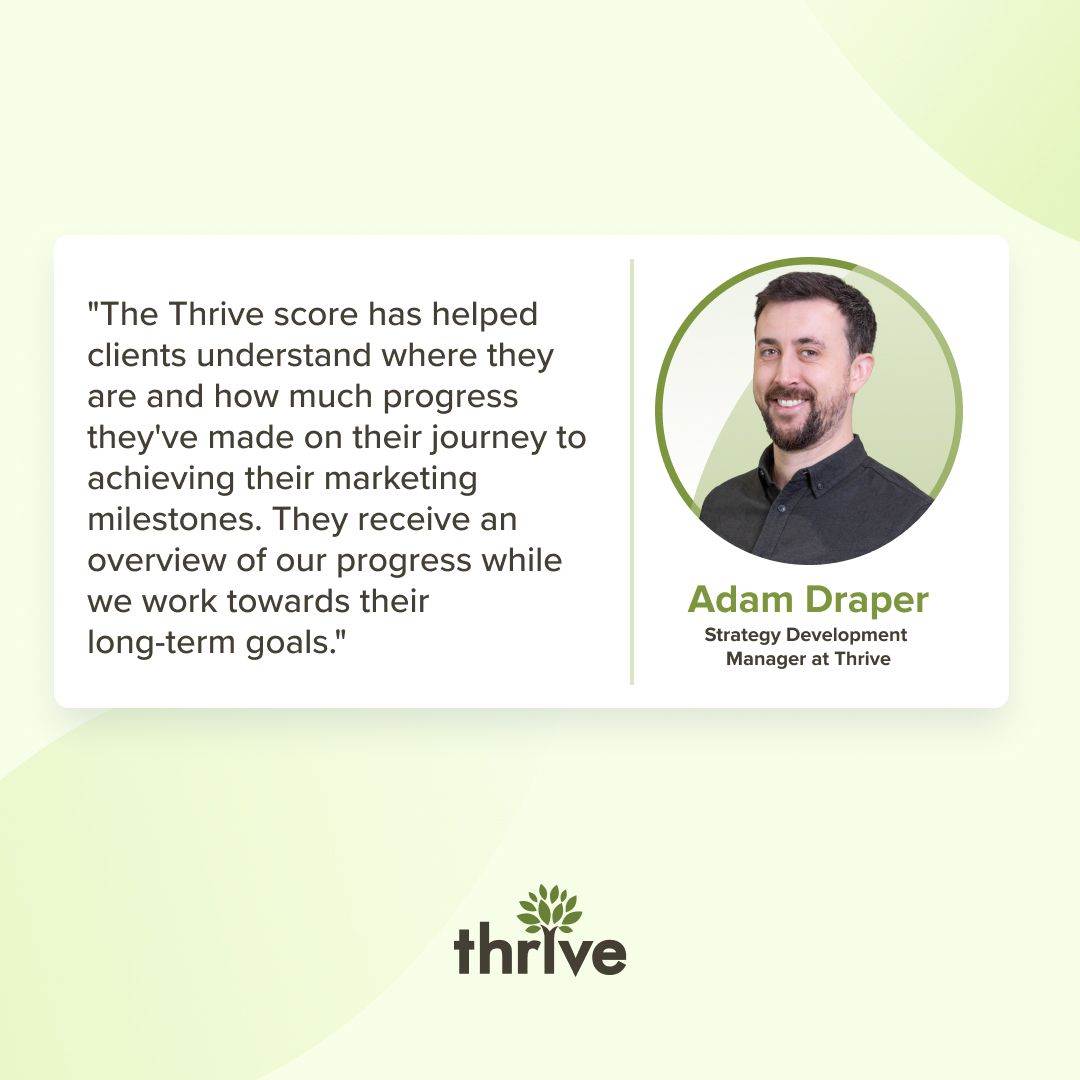 As the year wraps up, now’s the time to assess your digital marketing. Thrive’s Thrive Score has been helping clients assess performance, benchmark against competitors, and grow faster. Ready to level up? Let’s go: bit.ly/4fwNToj