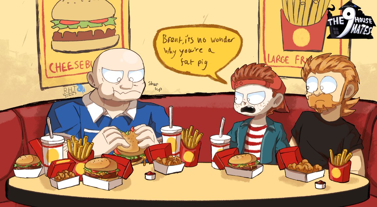 BlueHelmetToons's tweet photo. The 9 Housemates - Brent and Fast food

#fastfood #fastfoodlife #comicpanel #comicpage #the9housemates #bluehelmetoc #oc #ocs #myoc #myocs #ocart #originalcharacter #myoriginalcharacter #art #artwork #myart #digitalart #digitaldrawing #drawing #cartoon #cartoonstyle https://t.co/pXCVejuIRo