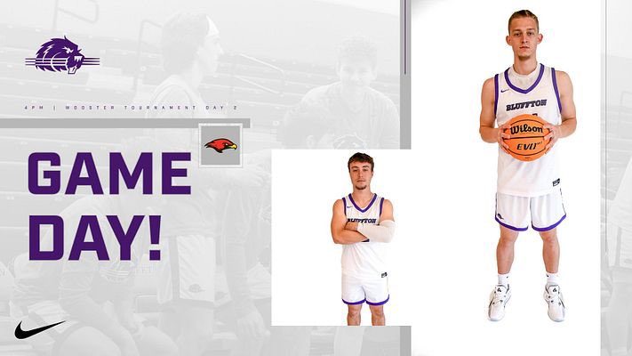 BlufftonUMbk's tweet photo. Another Opportunity to get better!
Day 2 of the Wooster Rotary Classic.
📍College of Wooster
🆚 La Roche
🕓 4pm Tip-Off
#AlwaysStacking 🪵
🟣⚪️ https://t.co/92BskBpHcz