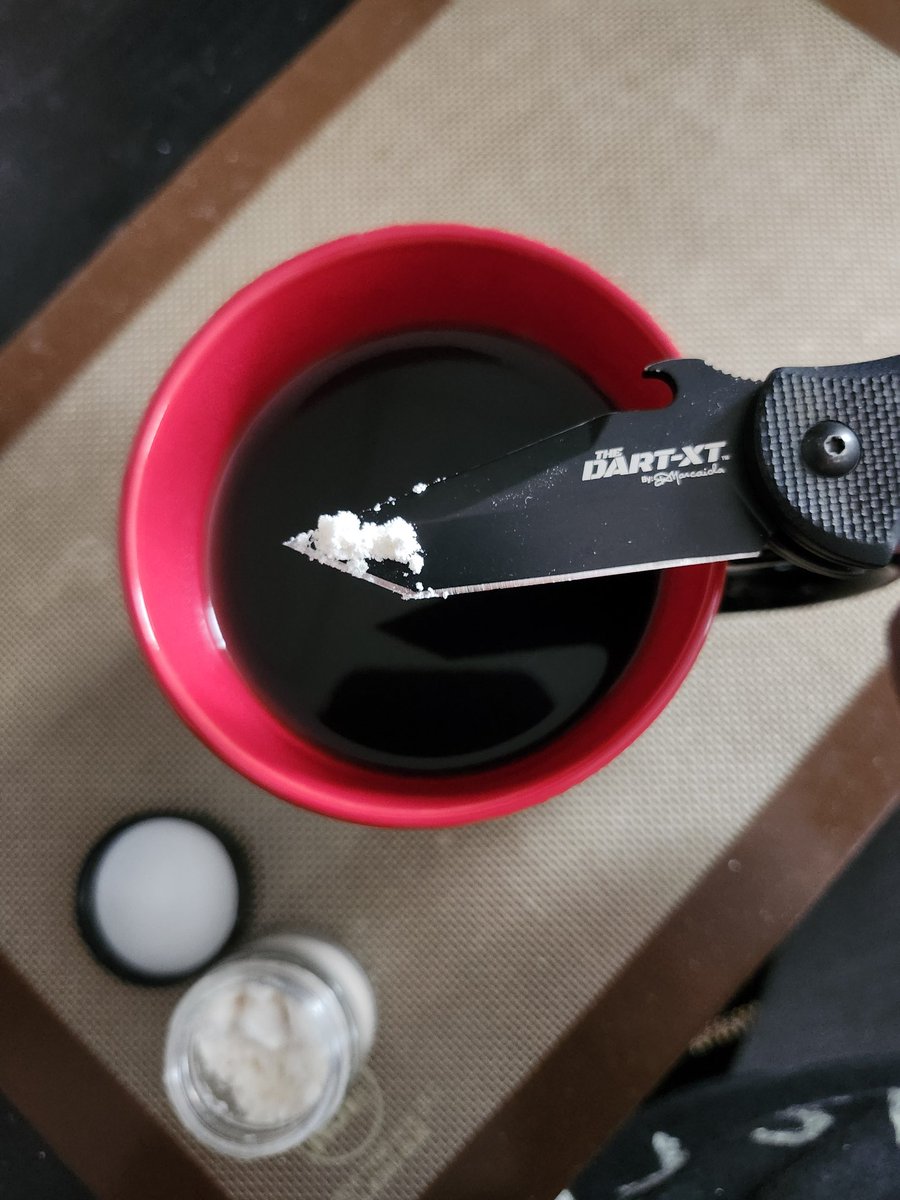 RawdawgRory's tweet photo. Good morning, from me and my baby knife. #cbdcoffee #cbd https://t.co/1bp4hZSFav
