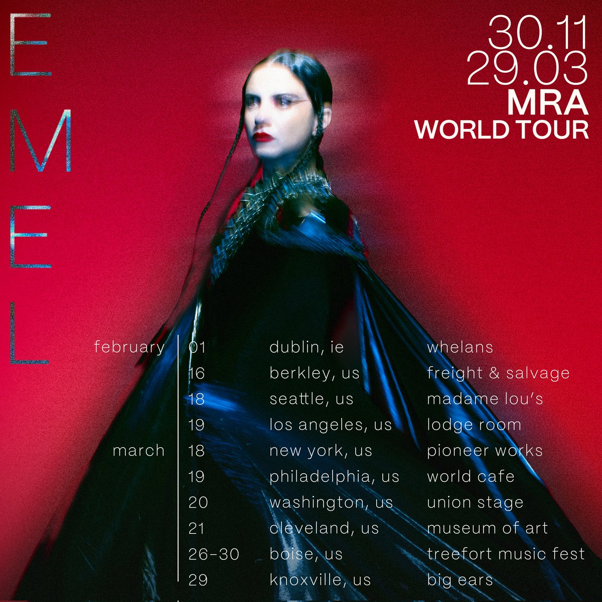 MRA coming to you soon ♥️
Book your tix and tag a friend to win 1 extra 🚀
emelmathlouthi.com/tour-grid-2/
First 5 winners will get backstage access 🧚🏼‍♀️
🎤🎤🎤🎤