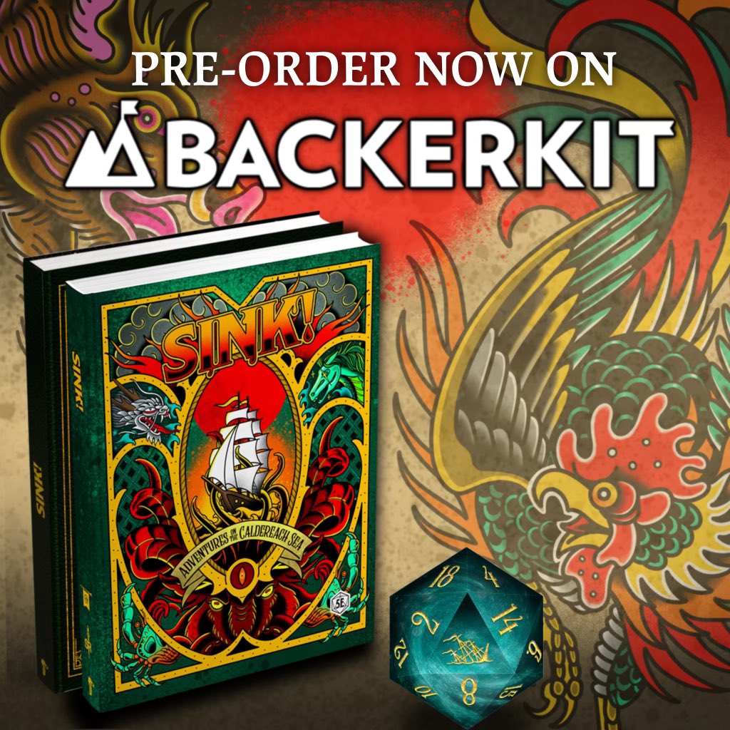 SINK! is now available for pre-order on BackerKit!
Pre-order your copy now and get a wide array of exciting accessories to help protect your soul upon the high seas 🌊
Ink Your Story on the Caldereach and be among the first to make waves with SINK! 🏴‍☠️
sink.backerkit.com/hosted_preorde…