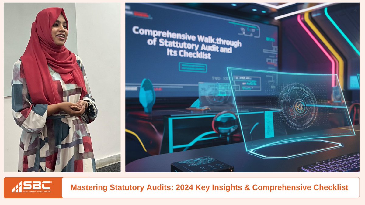sbcllp's tweet photo. ๐ Session Recap: Led by CA Huma Hajra, our team explored Statutory Audits with key takeaways:
โ
Step-by-step audit walkthrough
โ
Compliance strategies & best practices
โ
Comprehensive audit checklist
DM us for insights! ๐ก #StatutoryAudit #Compliance #TeamLearning #sbcllp https://t.co/QitLXHRxN7
