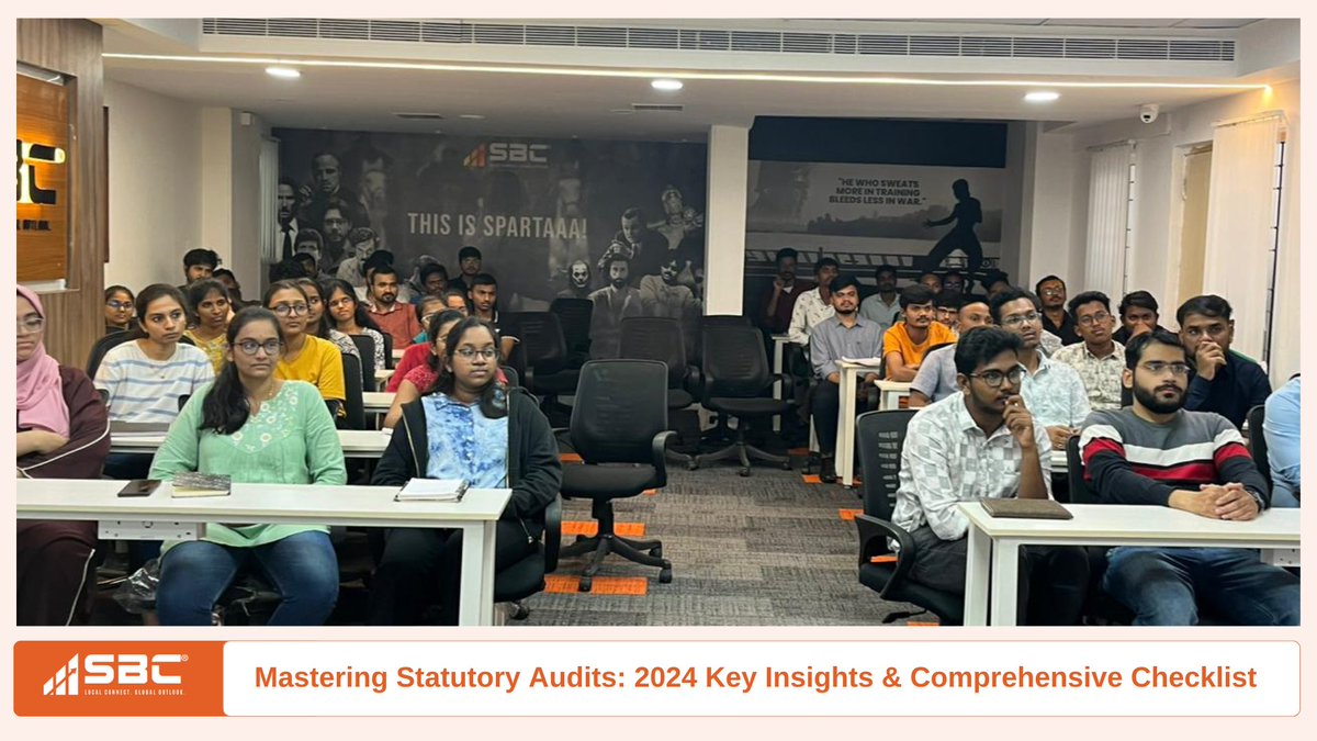 sbcllp's tweet photo. ๐ Session Recap: Led by CA Huma Hajra, our team explored Statutory Audits with key takeaways:
โ
Step-by-step audit walkthrough
โ
Compliance strategies & best practices
โ
Comprehensive audit checklist
DM us for insights! ๐ก #StatutoryAudit #Compliance #TeamLearning #sbcllp https://t.co/QitLXHRxN7