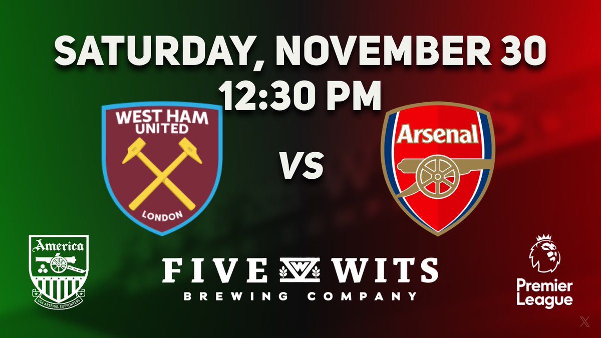 If you're in town and back from the holiday, join us for the last game of November and another #londonderby! The Gunners take on West Ham United on Saturday, November 30 at 12:30 PM. #WHUARS #ARSWHU

#coyg
#chattanooga 
#chattanoogatn 
#chattanooga_fun 
#chattanoogatennessee