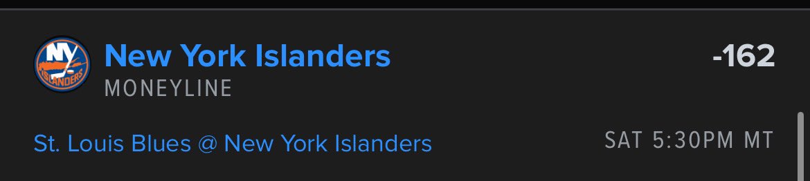 DTrees024's tweet image. 🚨NHL Free Bet🚨 #NHL #NYIslanders #NHLPicks #FanDuel #MONEYLINE #GamblingX #GamblingCommunity