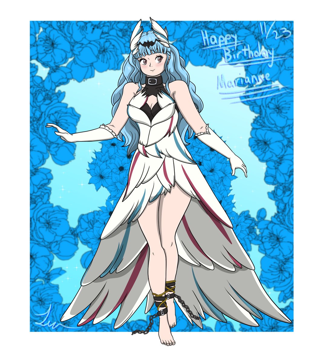 L00naTheWeeb's tweet photo. My collaborative piece for @sixtybuzzer to celebrate Marianne's Birthday today.

Happy Birthday Marianne~ 😊 💙
#MariannevonEdmund
#FireEmblem
#FEHeroes https://t.co/CViGU2nYk0