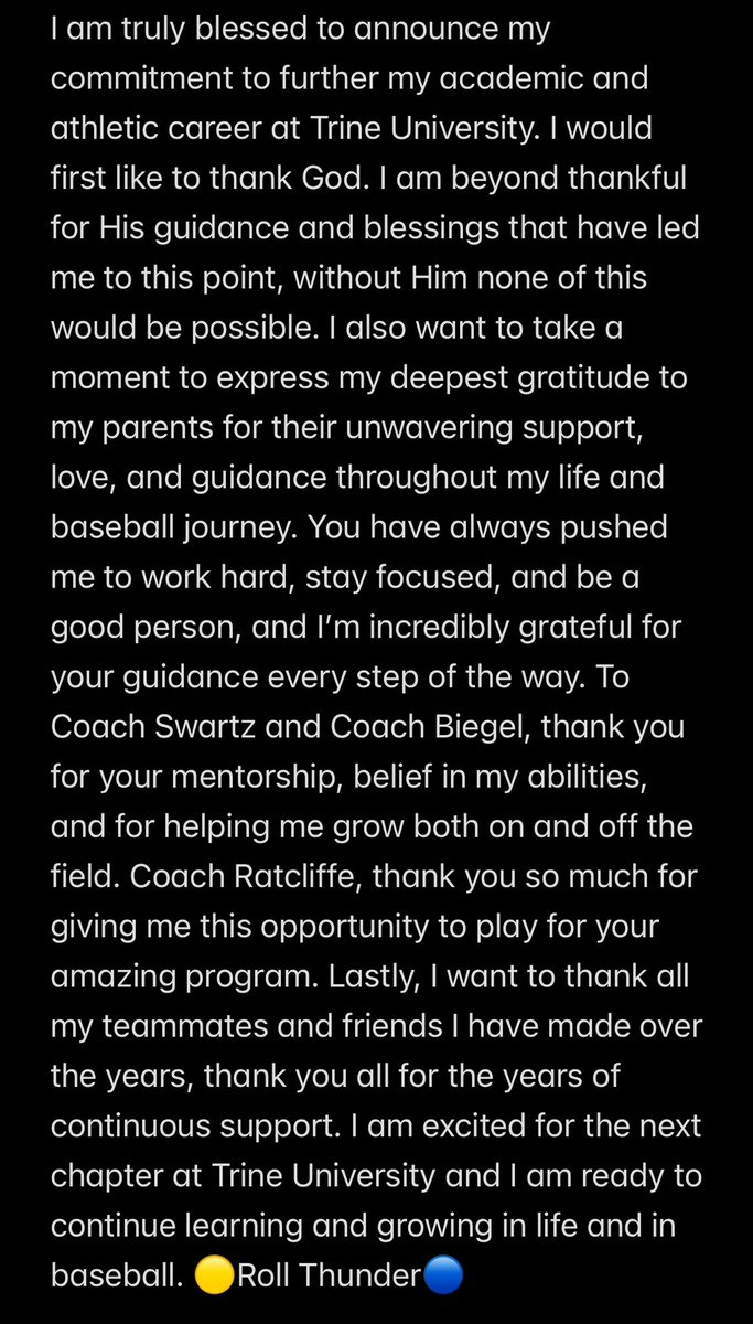 <a href="/LCIndiansBball/">LC Indians Baseball</a>  <a href="/TrineBaseball/">Trine Baseball</a> #Commited