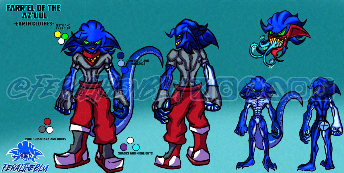 FeraltheBlu's tweet photo. Official Reference Sheets for:
Feral (Timeskip): Left
Feral (Classic): Right
.
.
#referencesheet #Art #Feraltheblu #Chararcterdesign #Alien #Vtuber #Criminal #Feral #Digitalart https://t.co/XjKnIF5dCz