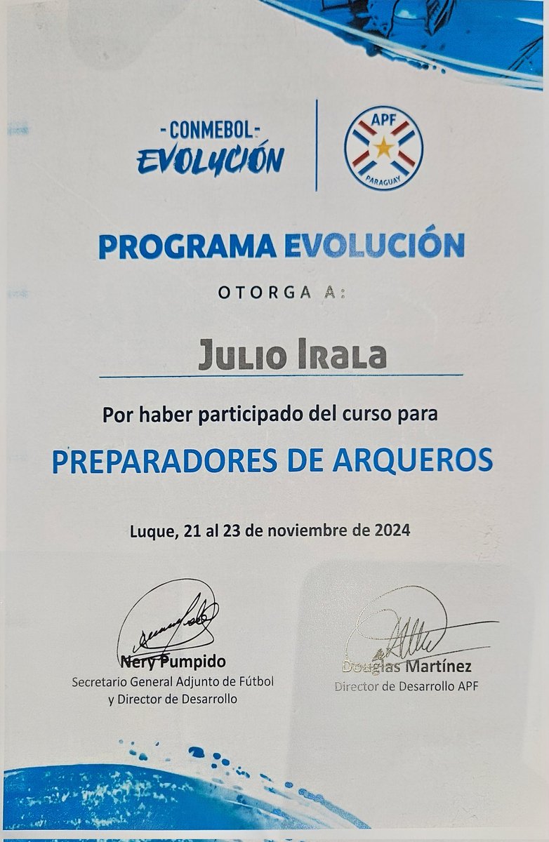 Privilegio y Honor de compartir y escuchar al Entrenador de Arquero Campeón del Mundo y Bicampeón de la <a href="/CopaAmerica/">CONMEBOL Copa América™️</a> con la <a href="/Argentina/">🇦🇷 Selección Argentina ⭐⭐⭐</a> y Entrenador del Mejor Arquero del Mundo <a href="/Emilianomartinz/">El Jiju Martinez</a>,Gracias Dios,Mamá y Papá por tan gran Bendición y al <a href="/Club2deMayo/">CS 2 de Mayo</a> por elegirme y apoyar